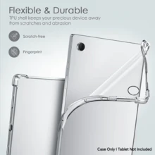 1个透明气囊保护套，适用于Galaxy Tab A7 Lite 8.7英寸/Tab A9 8.7英寸/Tab A8 10.5英寸（2022款）/Tab S8/Tab S7/Tab S9等系列平板电脑，精准覆盖，提供全面保护，防黄变，防滑，柔软TPU材质，简约纯色设计。 - 無色 - 查看 5