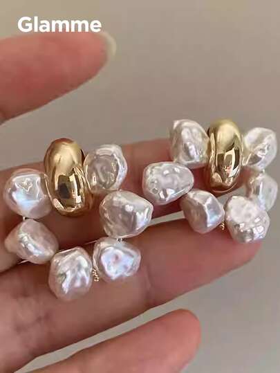 Boucles d'oreilles mode design en métal pour femmes, convient pour un port quotidien