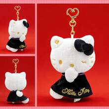 Official Sanrio Hello Kitty Black Velvet Dress Plush Toys And Charms–Bags,Keychains,Room Decorations And Collections,Suitable For Fans. - Multicolor - View 8