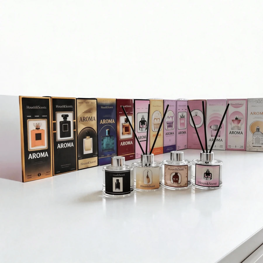 1pc 120ml/5pcs Large Capacity Fragrance Sticks, Home Aroma Diffuser With Rattan Sticks, Lasting Fresh Air Scent, Suitable As Gifts For Friends, Women, Winter, Halloween, Christmas, Long-Lasting Aroma, Good Scent Diffusion Effect, High Purity Scent Of Caramel Latte, American Coffee