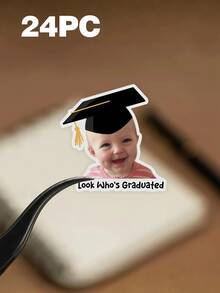 Stiker Foto Kustom, Stiker Desain Foto dan Teks yang Dipersonalisasi, Stiker Wisuda, Dekorasi Pesta, Stiker Wisuda Kustom, Stiker Mug Foto yang Dipersonalisasi (Dengan Topi Wisuda), Dekorasi Pesta Wisuda DIY, Stiker Mug Kopi Es, Stiker Kreatif (Cocok untuk Lulusan Angkatan 2026) - Aneka warna 6 - View 19