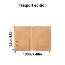 Standard/Passport Size Kraft Paper Pockets, Travel Notebook Folding Pouch | Storage Bag With Business Card Holder, Suitable For TN Diary/Planner/Album/Notebook | Diary Accessories In Standard And Passport Sizes - Kraft Paper Style - View 14