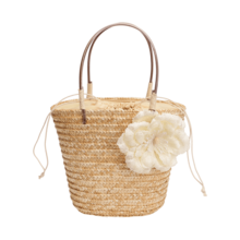 女士时尚草编手提包，大容量单肩托特包，多功能办公旅行包，沙滩必备，沙滩用品及夏季必需品，潮流沙滩包 - 卡其色 - 查看 10