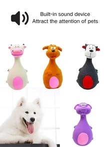 Bộ đồ chơi gặm cho chó (1/3/6 món), đồ chơi hình vịt và cá sấu bằng chất liệu cao su, thích hợp cho chó nhỏ, không dùng điện. - Nhiều màu - Xem 3