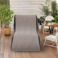 Inflatable Sofa Chair PVC Flocked Inflatable Chair Blow Up Couch For Living Rooms Camping Trips Travel Brown - Multicolor - View 9