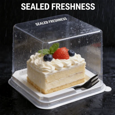 10 cajas de base cuadrada estilo japonés, tenedores aleatorios en blanco y negro, cajas para pasteles de varias capas, cajas transparentes para llevar postres, cajas de embalaje antivaho para mousse, adecuadas para postres, embalaje de pasteles, cocina y panadería