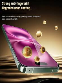 Tempered Glass 2pcs Full Screen Tempered Glass Screen Protector, Compatible With IPhone 17, 17 Pro Max, 17 Pro, 17Ari, 16, 15, 14, 13, 12, 11 Pro Max, XS, X, XR, 6, 7, 8, 16, 15, 14 Plus, 12, 13 Mini And More. Transparent Protective Film, Waterproof, Anti-Fall, Anti-Scratch, Fingerprint Resistant, Essential For Daily Life, Office And Home Use Mother's Day Gift - Clear - View 9