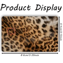 1/2/4/5/10pcs Realistic Leopard Print Credit Card Stickers, High-End Texture DIY Stickers, Same Style As Beauty Bloggers, Must-Have For Leopard Print Lovers, Decor For Transit Cards, Campus Cards, Credit Cards - Type B - View 16