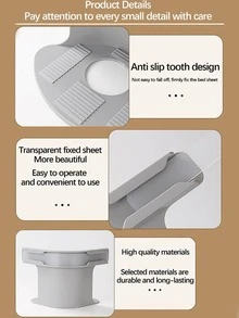4 kẹp giữ ga trải giường điều chỉnh được, loại kẹp chống trượt chắc chắn, ngăn ngừa trượt và xê dịch, thích hợp cho giường ngủ, sử dụng trong gia đình. - A-trắng - Xem 5