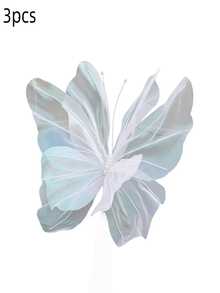 1/3 Pcs Artificial Flower Butterflies, Artificial Wedding Butterfly Decor, 3D Butterfly Wall Decor, Silk Artificial Butterflies, Wedding Decoration, Wedding Venue Decoration, Outdoor Garden Decoration, Shop Window Birthday Theme Party, Summer Decoration, Home Living Room Decoration, Garland Decoration, Large Flower Decoration, Table Centerpiece Decoration, Courtyard Balcony Decoration, Wall Decoration, Gift. - Multicolor - View 14