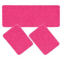 Set Of 3 Non-Slip Kitchen Mats, Low Pile, Washable - Hot Pink - View 2