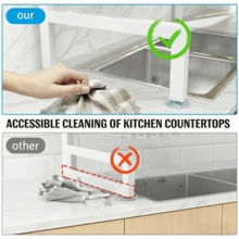 Adjustable Over The Sink Dish Drying Rack, Multifunctional Kitchen Sink Organizer With Multiple Storage Baskets - White - View 8