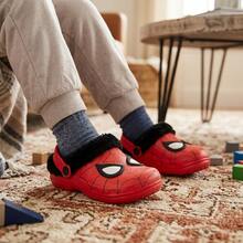Marvel Spider Man Boys' Clogs Fuzzy Fleece Lined Clogs Winter Warm Plush Garden Shoes (Little Kid Sizes 11-12/Big Kid Sizes 13-5) - 紅色 - 查看 8