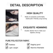 The Eminence In Shadow Peach Skin Fabric Tapestry Wall Hanging With Hooks, Soft Velvet Touch Vintage Oversized Textile Art For Bedroom Living Room, Wrinkle Resistant Fade Proof Home Decor For Housewarming Wedding Hotel - trắng - Xem 6