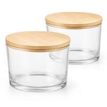 Kit Of 24 150ml Glass Jars Candle With Wooden Lid Nadir Figueiredo Souvenir Jar - 木頭 - 查看 3
