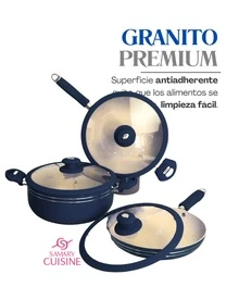 Batería de Cocina Cook's Master 16 Piezas Antiadherente Recubrimiento Mármol con Cerámica Premium Juego Completo de Ollas y Sartenes con Tapas de Vidrio Incluye Utensilios Cocina Profesional Apta para Estufa de Gas Eléctrica Vitrocerámica Inducción Distribución Uniforme del Calor Fácil Limpieza Hogar Cocina Moderna Duradera Resistente Multiuso Ideal para Uso Diario - Ver 9