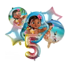 Ramo de globos de cumpleaños, globos de papel de aluminio para bebé, globos de estrellas en degradado rosa y azul y globos con números del 0 al 9, adecuados para la decoración de fiestas de cumpleaños - Como se muestra en la figura - Ver 7