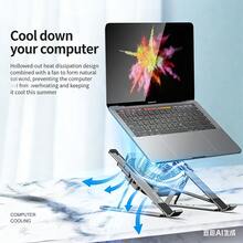 Nuevo soporte para portátil talla grande vendido, base de escritorio con altura ajustable en 6 niveles, portátil con ventilador para soplar aire frío y reducir el calor - Ver 3