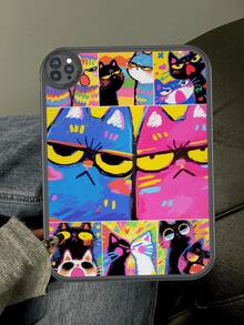 1个可爱猫咪主题防摔平板电脑保护套，内置360°加厚防震保护盖，兼容iPad 10代10.9英寸，便携式皮革10.2英寸平板电脑保护壳 - 彩色 - 查看 7