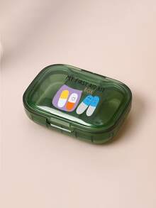 1pc Mini Portable Medication Storage Box Printed With Pill Series Letters Pattern, Minimalist Pill Organizer Medication Storage Box With 3 Compartments For Home And Travel Portable Travel Mini Pill Case Waterproof Moisture-Proof Pill Storage Container Suitable For Storing Medication Rings And Other Small Itemsl, Bathroom Storage ,Mother's Day Gift, Birthday Gifts - one-size - View 16