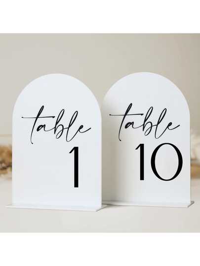 Khung số bàn hình vòm bằng acrylic kích thước 5 inch x 7 inch, thích hợp cho đám cưới, tiệc tùng, kỷ niệm, sự kiện và nhiều dịp khác.
