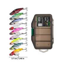 Mồi câu kim loại dạng mảnh, ném xa, có 3 lưỡi câu, dùng cho cá Mandarin nước mặn và nước ngọt. - Nhiều màu - Xem 7