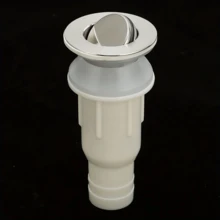 1个带翻盖的不锈钢水槽排水阀，适用于浴室和厨房，银色水槽排水阀，带翻盖、排水塞和溢水孔，通用型水槽排水阀，带溢水孔的水槽排水套件，通用型水槽和浴缸排水阀 - 經典 - 查看 12