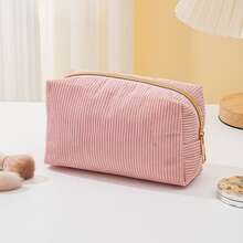 1个定制刺绣名字灯芯绒化妆包，女士化妆品收纳包，日常旅行收纳包，旅行洗漱包，大容量，伴娘礼物，闺蜜礼物，姐妹聚会礼物，婚礼纪念品，生日礼物，圣诞礼物，女士必备旅行配件，永恒之爱 - 彩色 - 查看 14