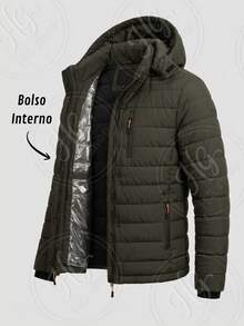 Thermal Jacket/Bobby Jacket, Padded And Lined, For Trekking, Snow, And Extreme Cold - 灰色 - 查看 3