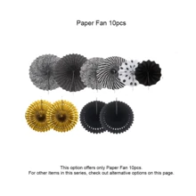 Party Decorations, Black And Gold Paper Fans, Pom Poms, Garlands, Ropes, Paper Tassels Suitable For Graduation Celebration, New Year, Wedding, Birthday Party - Black and Gold Paper Flower Ball Cover - View 4