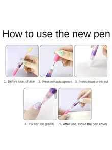 12pcs Nail Art Painting Pens, 0.5mm Acrylic Paint Markers, Waterproof Nail Polish Pens, Quick Dry Dotting Tools, Detailed 3D Nail Art Markers, Suitable For Home And Salon DIY, Durable And Rich In Details - Multicolor - View 7