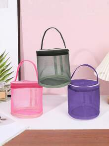 1pc Novo Estilo Bolsa de Armazenamento de Fio, Organizador de Ferramentas de Crochê Feito à Mão, Bolsa de Armazenamento de Agulha de Crochê e Fio, Arte, Artesanato, Armazenamento de Costura - Multicolorido - Ver 12
