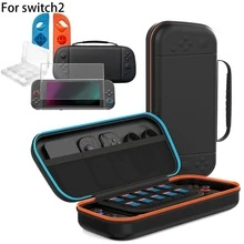 適用於 Switch/OLED 的便攜收納包套裝，硬殼旅行包附遊戲卡收納盒、鋼化螢幕保護貼與 Joy-Con 矽膠保護套 - 查看 1