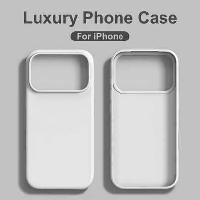 Ốp lưng điện thoại cao cấp bằng silicon TPU bảo vệ cho iPhone 17 Pro Max 16 15 14 13 12 11 màu hồng, đen, xanh dương, chống sốc, vỏ mềm.