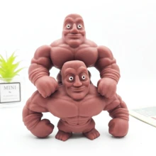 Nouveau bâton en bois homme musclé Squishy transformable, jouet créatif de bâton en bois pour soulager le stress - Multicolore - Voir 5