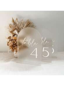 5 Inch X 7 Inch Acrylic Arch Table Number Holder, Wedding Reception Party Anniversary Event Table Number Display - View 8