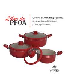 Batería de Cocina Cook's Master 16 Piezas Antiadherente Recubrimiento Mármol con Cerámica Premium Juego Completo de Ollas y Sartenes con Tapas de Vidrio Incluye Utensilios Cocina Profesional Apta para Estufa de Gas Eléctrica Vitrocerámica Inducción Distribución Uniforme del Calor Fácil Limpieza Hogar Cocina Moderna Duradera Resistente Multiuso Ideal para Uso Diario - Ver 6