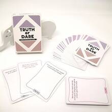 1 Pack Adult Party Game Cards, Novel Challenge Cards, Easy To Play With Friends, Simple And Fun Interactive Board Game, Best Gift For Family Gatherings And Leisure. Board Game, Card Game, Adult Game. - White - View 3