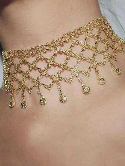 1 pièce Collier à franges sexy multicouche pour boîte de nuit, collier de mariée à paillettes pour fête, mariage, banquet