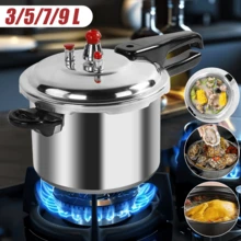 3/5/7/9 Litre Home Dual Handle For Kitchen & Catering,Aluminum Pressure Cooker Kitchen Catering Cookware Silver - View 6