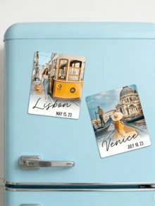 Customized Photo Magnetic Sticker With Logo And Text Design, Personalized Magnetic Sticker, High-Quality Photo Souvenir, Warm Gift For Mother Or Wife, Household Daily Essential, Must-Have For Kitchen And Refrigerator Decor - Multicolor - View 7