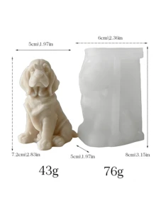 3D硅胶狗狗模具，金毛寻回犬、拉布拉多犬、贵宾犬、泰迪熊造型蜡烛、蜡、石膏DIY模具 - 小狗系列-矽膠模具 - 查看 14
