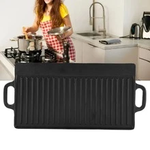 Rectangular Double Sided Cast Iron Pan - View 7