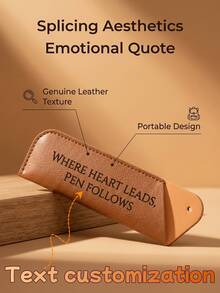 Hộp đựng bút bằng da PU in chữ theo yêu cầu, hộp văn phòng phẩm dung tích lớn dành cho học sinh, hộp đựng bút chống bám bẩn, bao đựng bút bằng da, đồ dùng văn phòng, quà tặng sinh nhật, quà tặng cho nam giới. - Nhiều màu - Xem 1