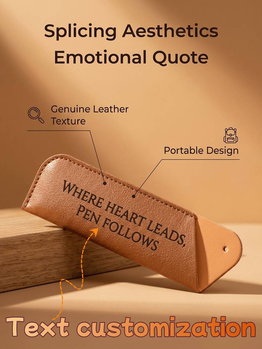 Hộp đựng bút bằng da PU in chữ theo yêu cầu, hộp văn phòng phẩm dung tích lớn dành cho học sinh, hộp đựng bút chống bám bẩn, bao đựng bút bằng da, đồ dùng văn phòng, quà tặng sinh nhật, quà tặng cho nam giới. - Nhiều màu - Xem 1