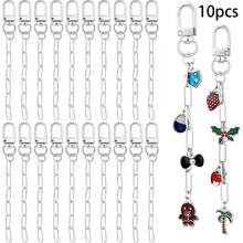 20件套钥匙链制作套装，金银钥匙圈带旋转弹簧钩，合金延长钥匙链吊坠套装，适用于DIY工艺品、珠宝制作、手提包、钱包 - 单一款式 - 鑰匙圈套裝 - 查看 10