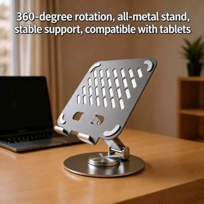 REMAX الوضع الأفقي أو الرأسي، حرية الزاوية! يمكن استخدام حامل RM-C60 الدوار المصنوع من سبائك الألومنيوم بدقة مع كل من الهواتف والأجهزة اللوحية، وهو قابل للطي، ومحمول، وسهل التخزين.