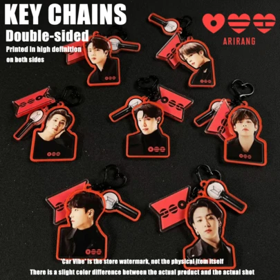 KPOP B/TS, ARMY OT7, ARIRANG Acrylic Keychain, STAY Pendant, Car Key Chain Keyring, Accessory, Gift For Friends, Aesthetic Keychain