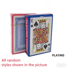 1 bộ bài tây, 2 bộ bài tây tiêu chuẩn, bài tây chống thấm nước, bài poker cao cấp cỡ lớn, quà Giáng sinh, đồ dùng cho tiệc tùng, trò chơi bài, hộp đựng bài. - Đỏ - Xem 8