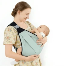 Child Carrier Wrap Multifunctional Baby Carrier Ring Sling For Baby Toddler Carrier Accessories Easy Carrying Artifact Ergonomic - màu xanh lá - Xem 7